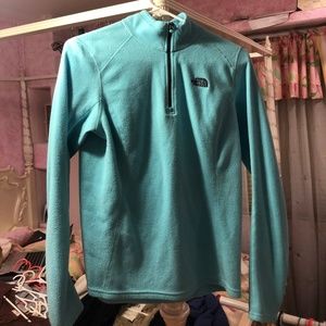 Light Blue North Face Fuzzy Jacket